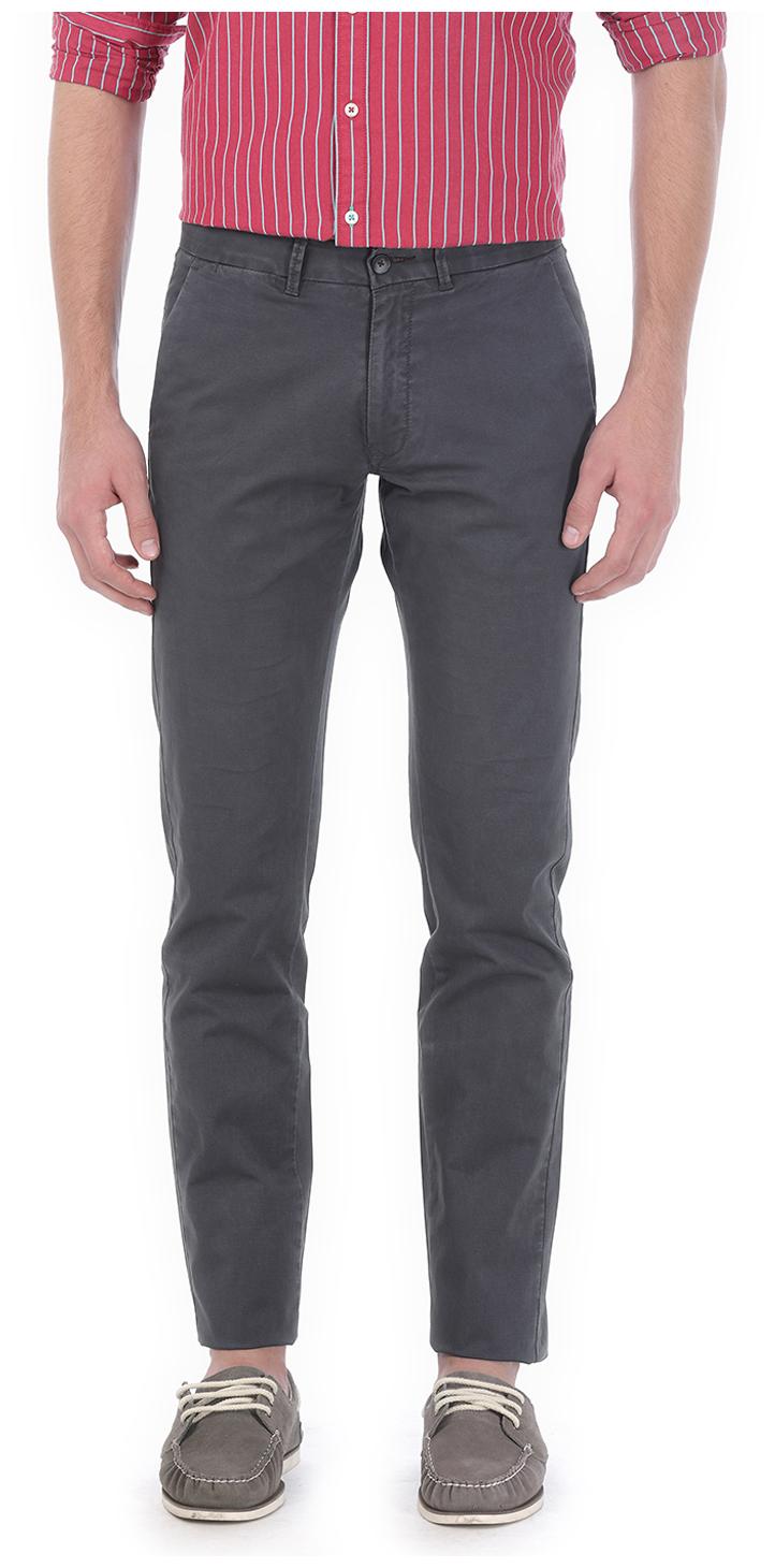 

BASICS Men Grey Solid Tapered fit Chinos