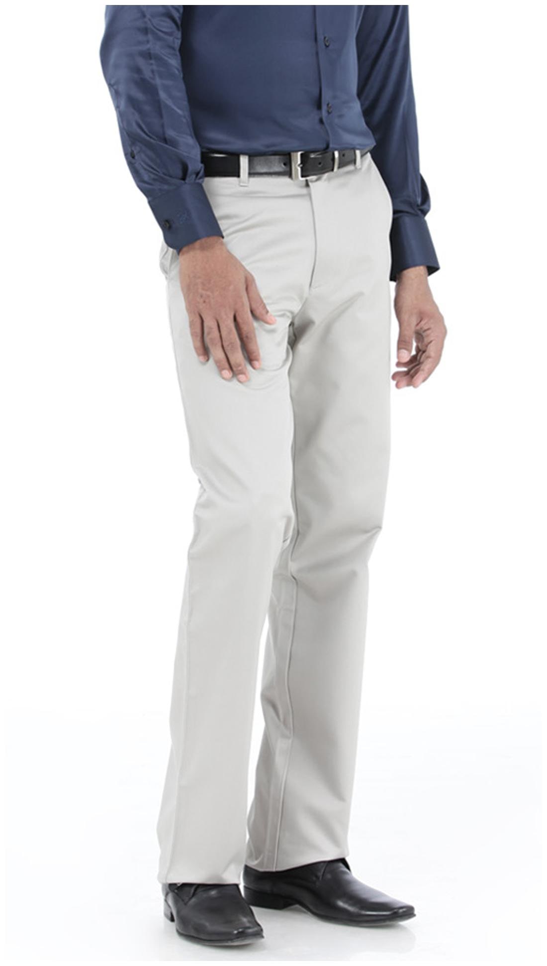 

BASICS Men White Solid Regular fit Regular trousers