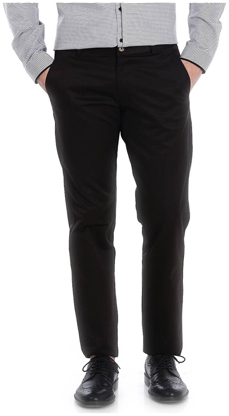 

BASICS Men Grey Solid Tapered fit Regular trousers