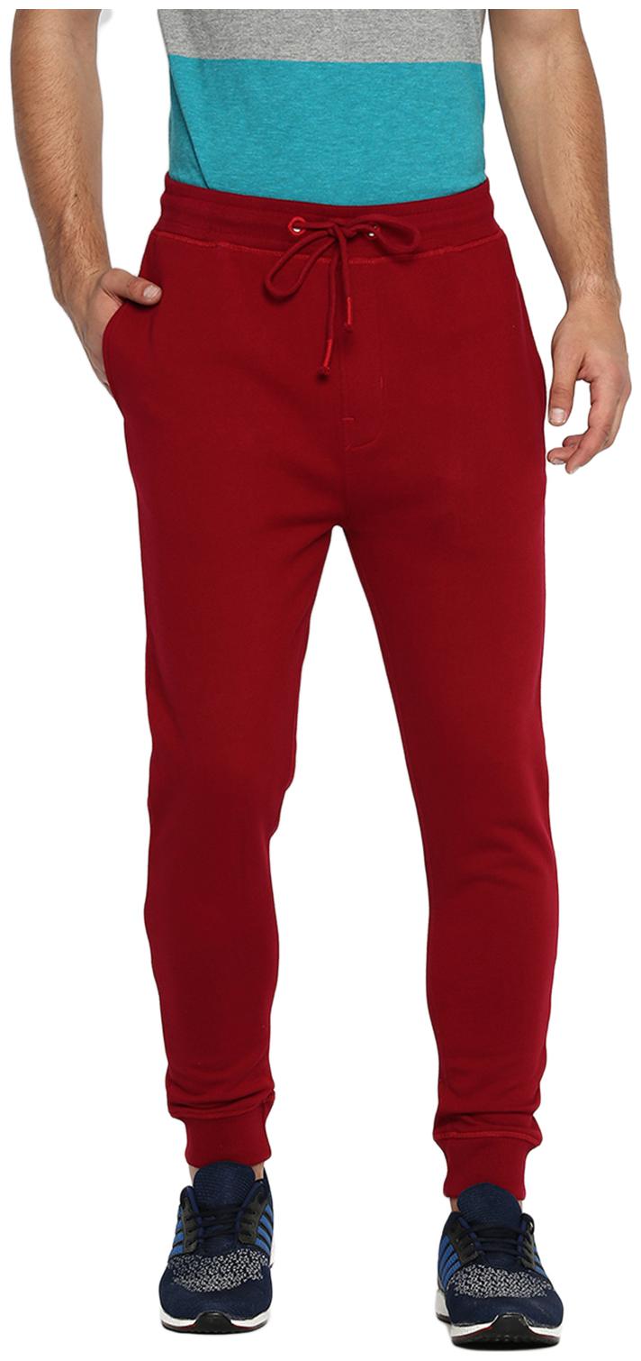 

BASICS Men Red Solid Slim fit Track pants