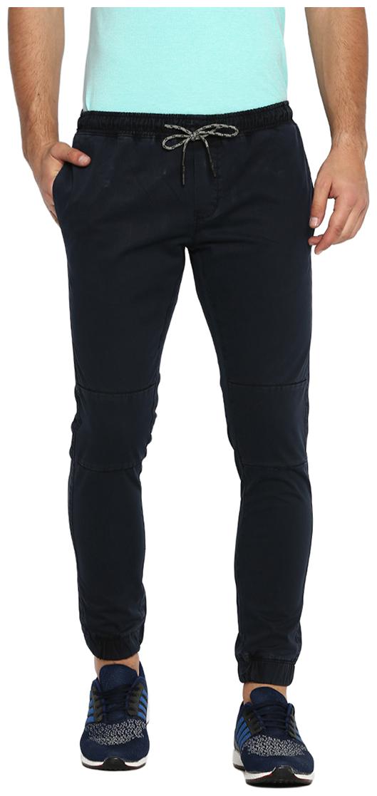 

BASICS Men Blue Solid Tapered fit Joggers