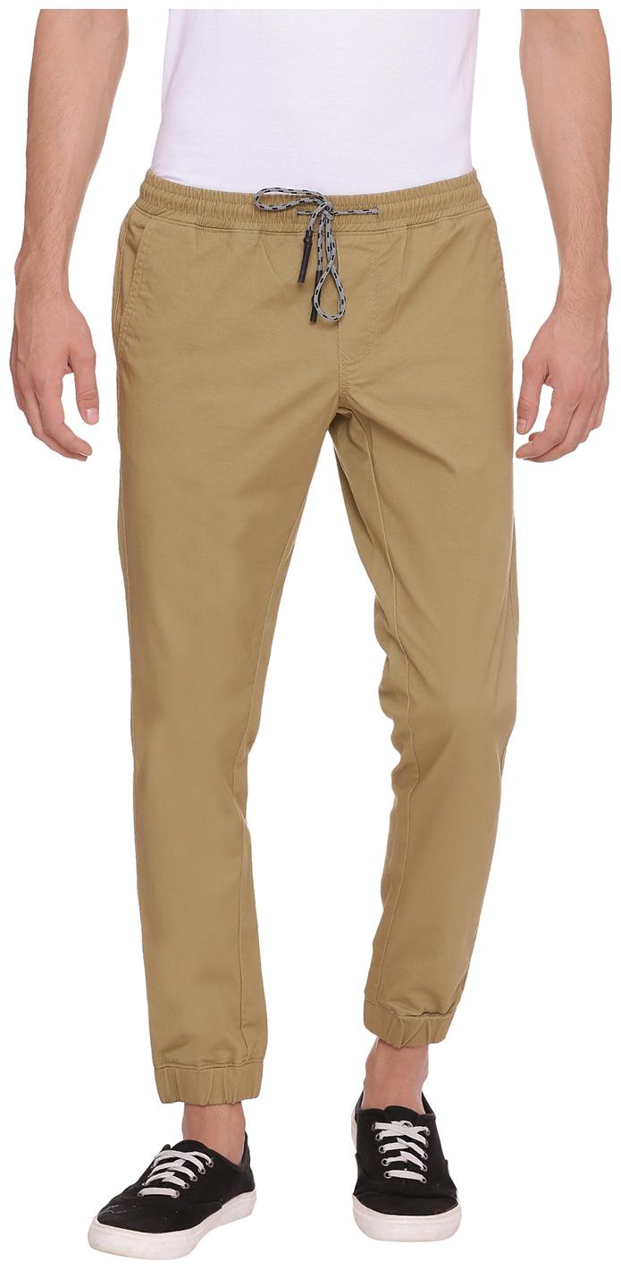 

BASICS Men Brown Solid Slim fit Chinos