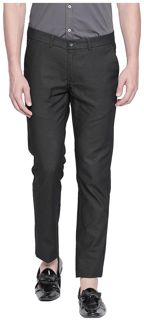 

BASICS Men Grey Solid Tapered fit Chinos