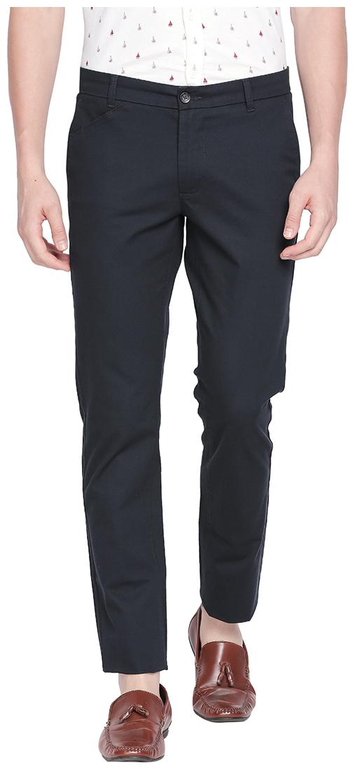 

BASICS Men Blue Solid Tapered fit Chinos
