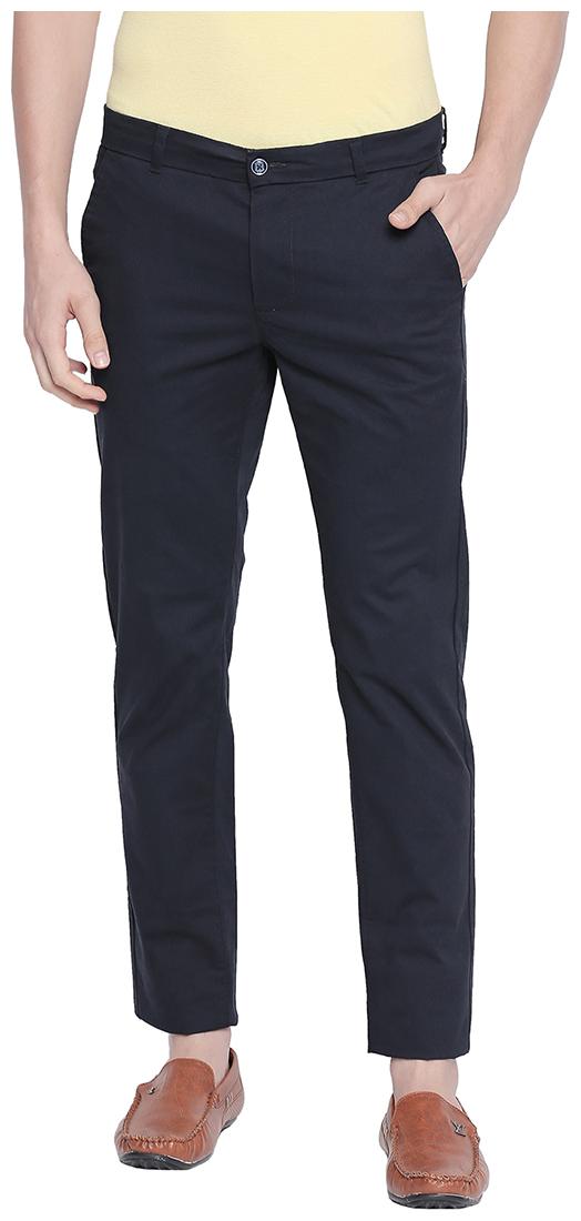 

BASICS Men Blue Solid Tapered fit Chinos