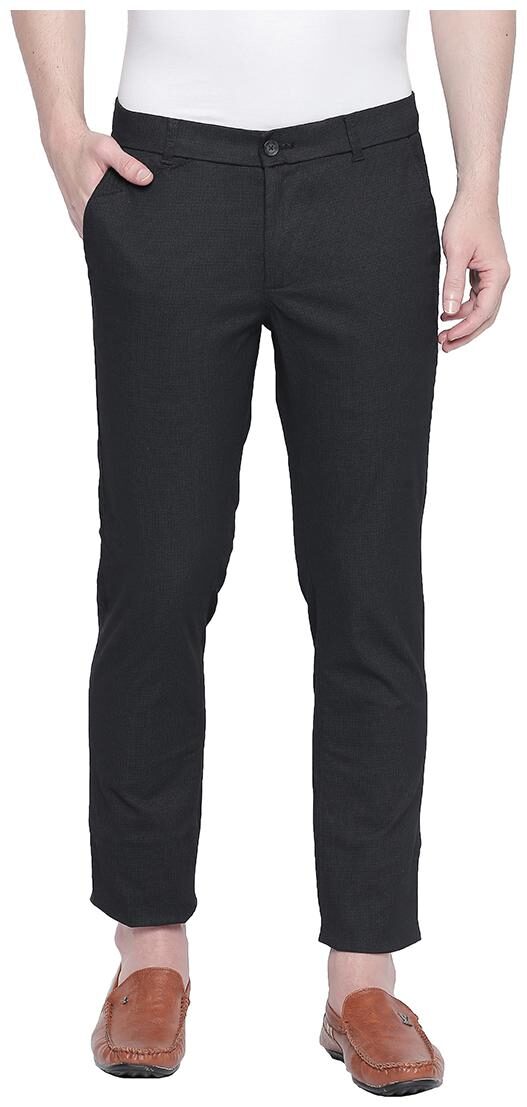 

BASICS Men Black Printed Tapered fit Chinos