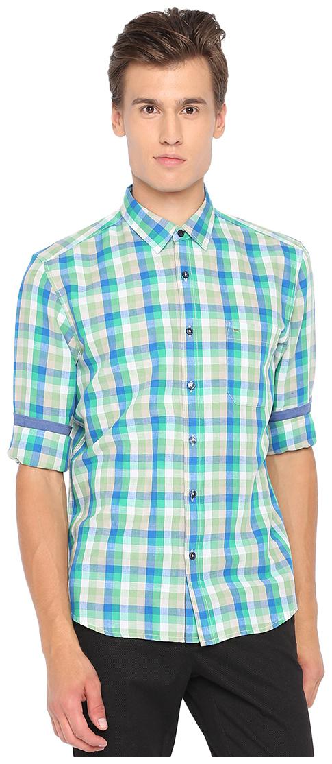 

BASICS Men Multi Checked Slim Fit Casual Shirt