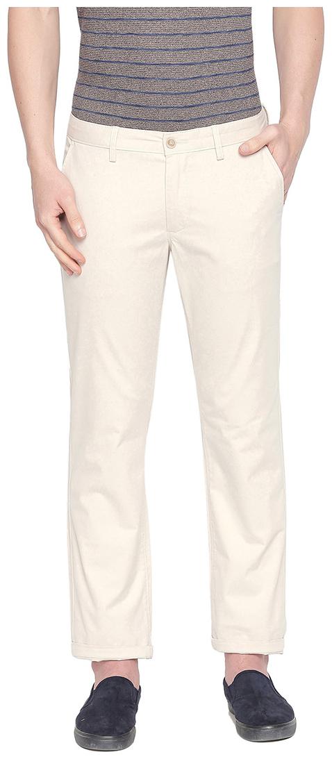 

BASICS Men Beige Solid Tapered fit Chinos