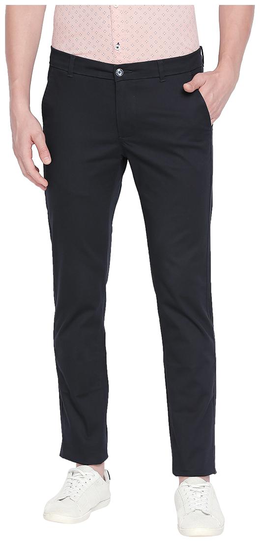 

BASICS Men Blue Solid Tapered fit Chinos