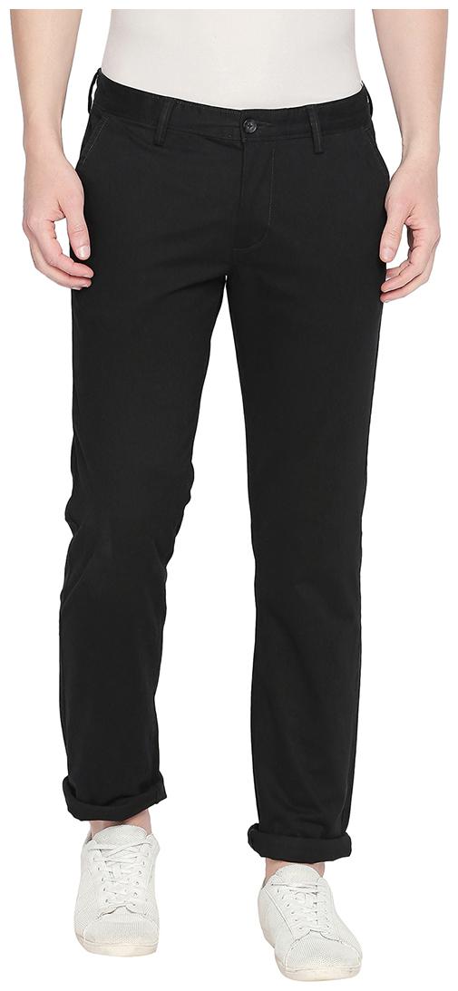

BASICS Men Black Solid Tapered fit Chinos