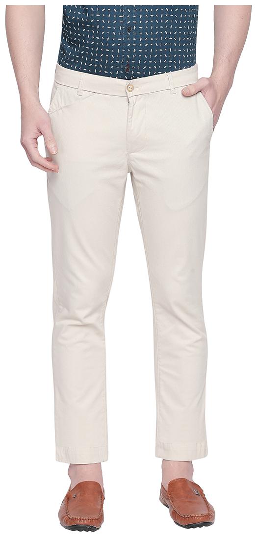 

BASICS Men Beige Solid Tapered fit Chinos
