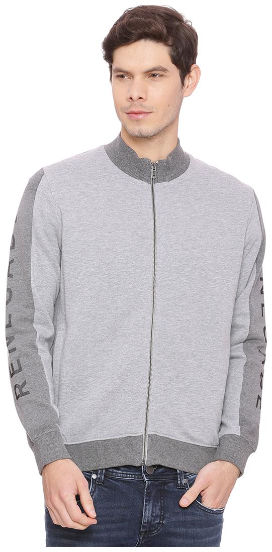 

BASICS Men Grey Solid Quilted jacket