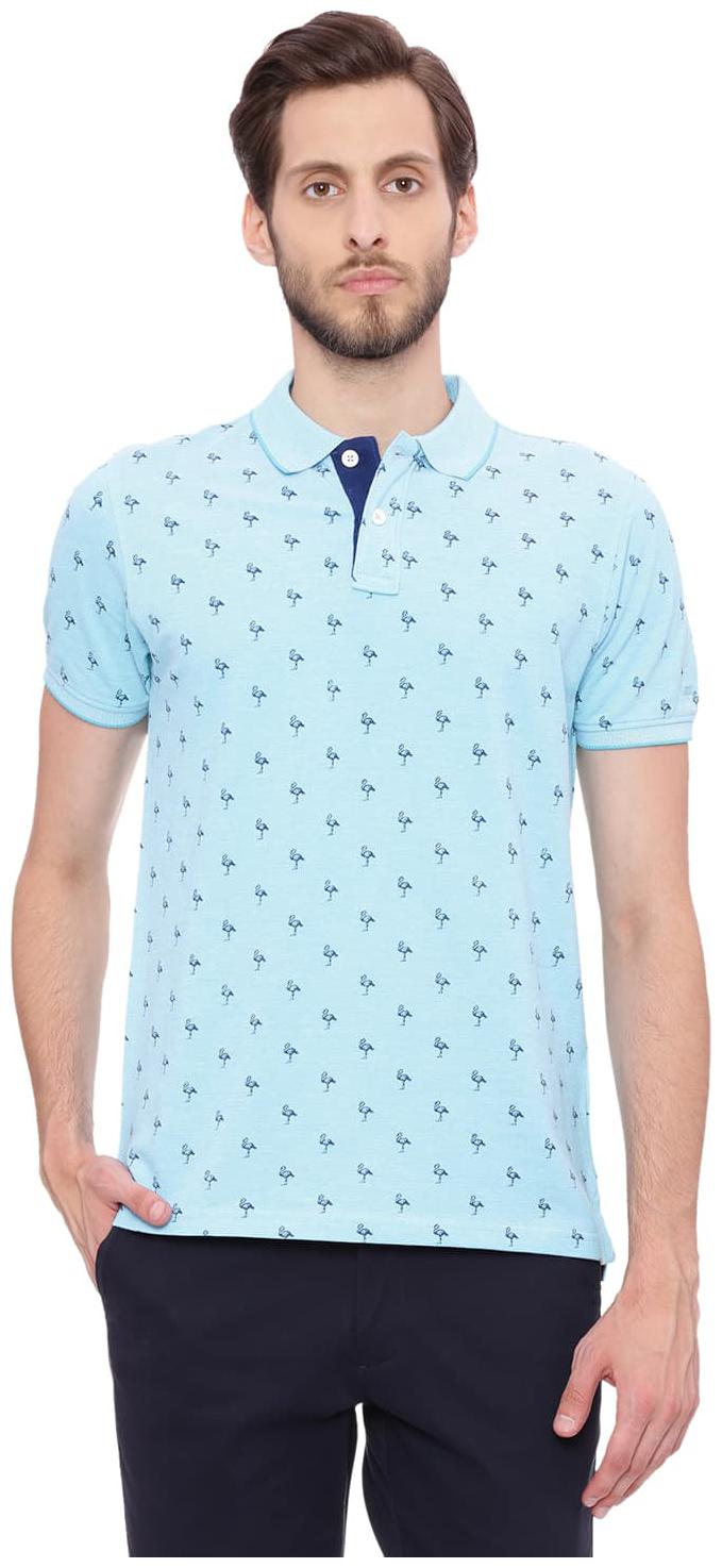 

BASICS Men Blue Regular fit Cotton Polo collar T-Shirt - Pack Of 1