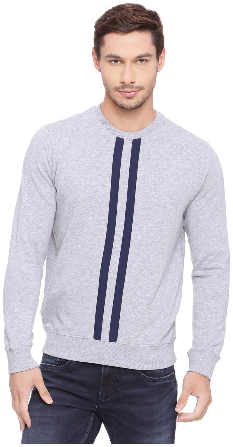 

Basics Muscle Fit Mid Grey Mel Pullover Sweater