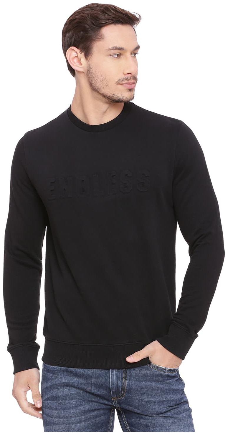 

Basics Muscle Fit Jet Black Pullover Sweater