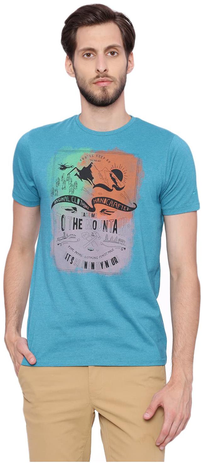 

Basics Muscle Fit Teal Green Crew Neck T Shirt