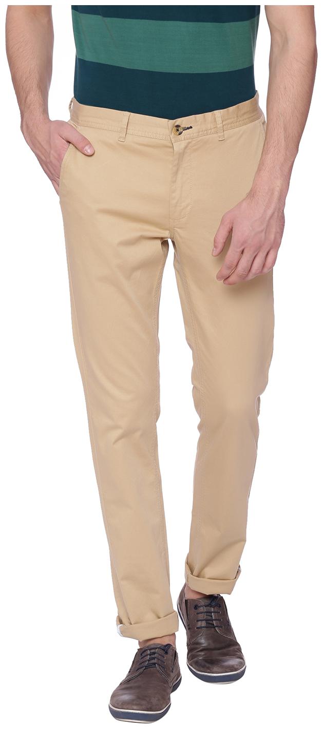 

BASICS Men Brown Solid Skinny fit Regular trousers