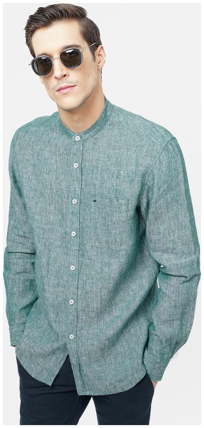 

BASICS Men Grey Solid Slim Fit Casual Shirt