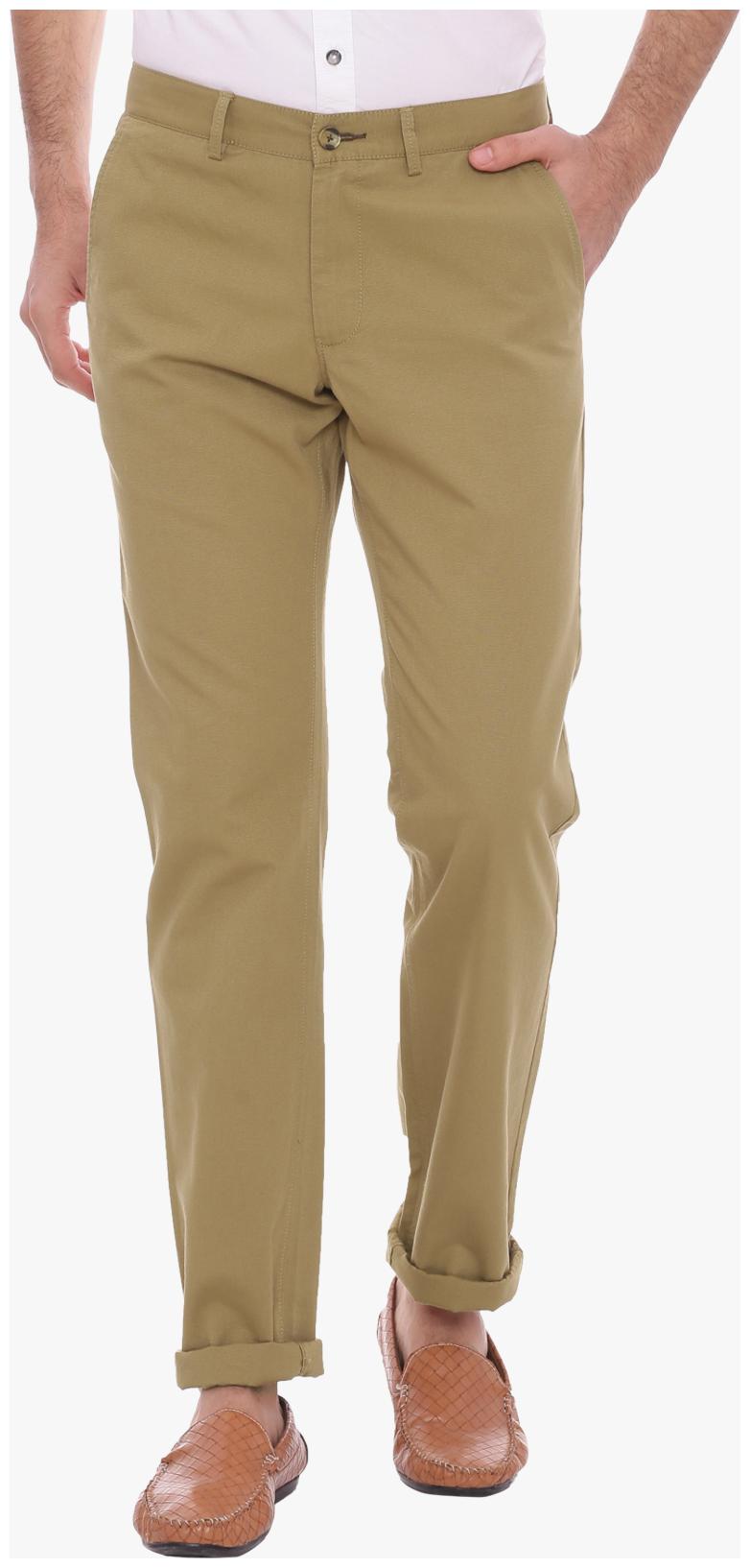 

BASICS Men Beige Solid Slim fit Chinos