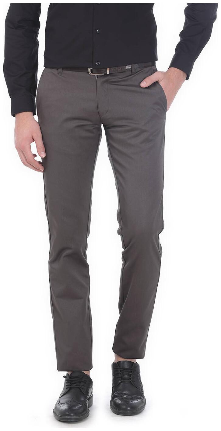 

BASICS Men Grey Solid Tapered fit Chinos