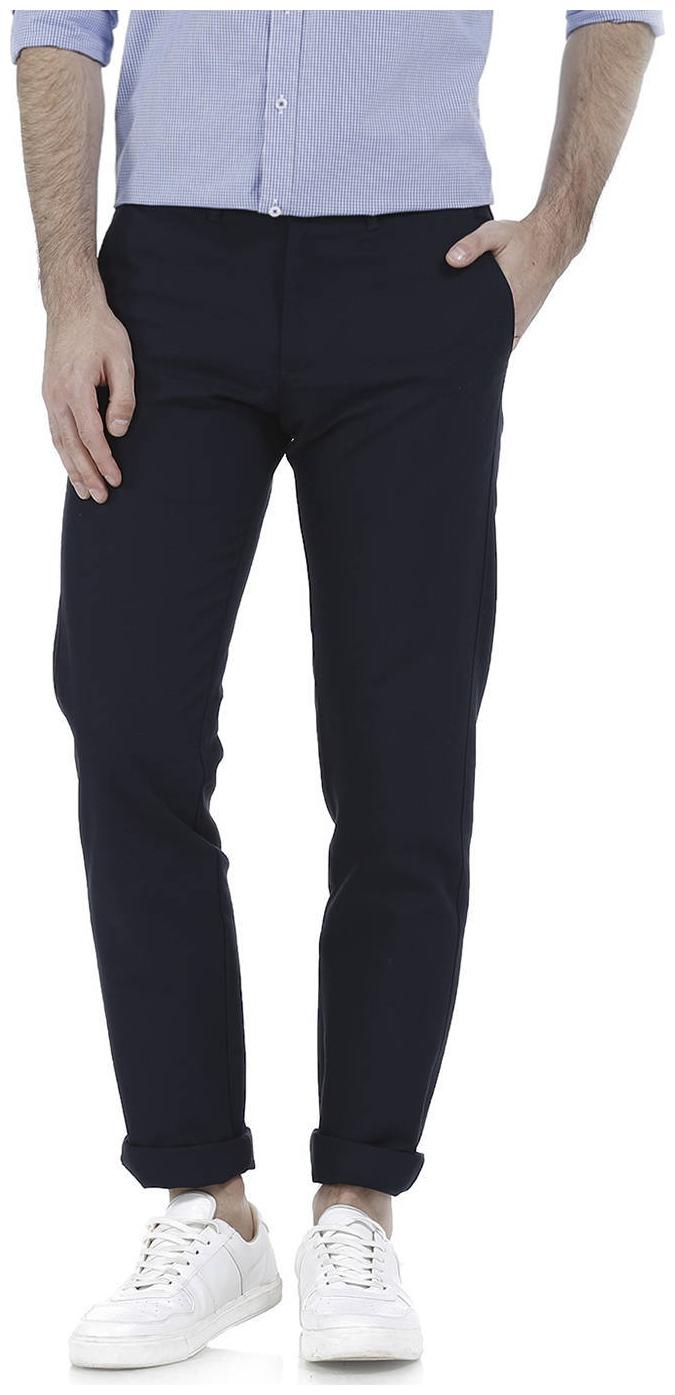 

BASICS Men Blue Solid Tapered fit Chinos
