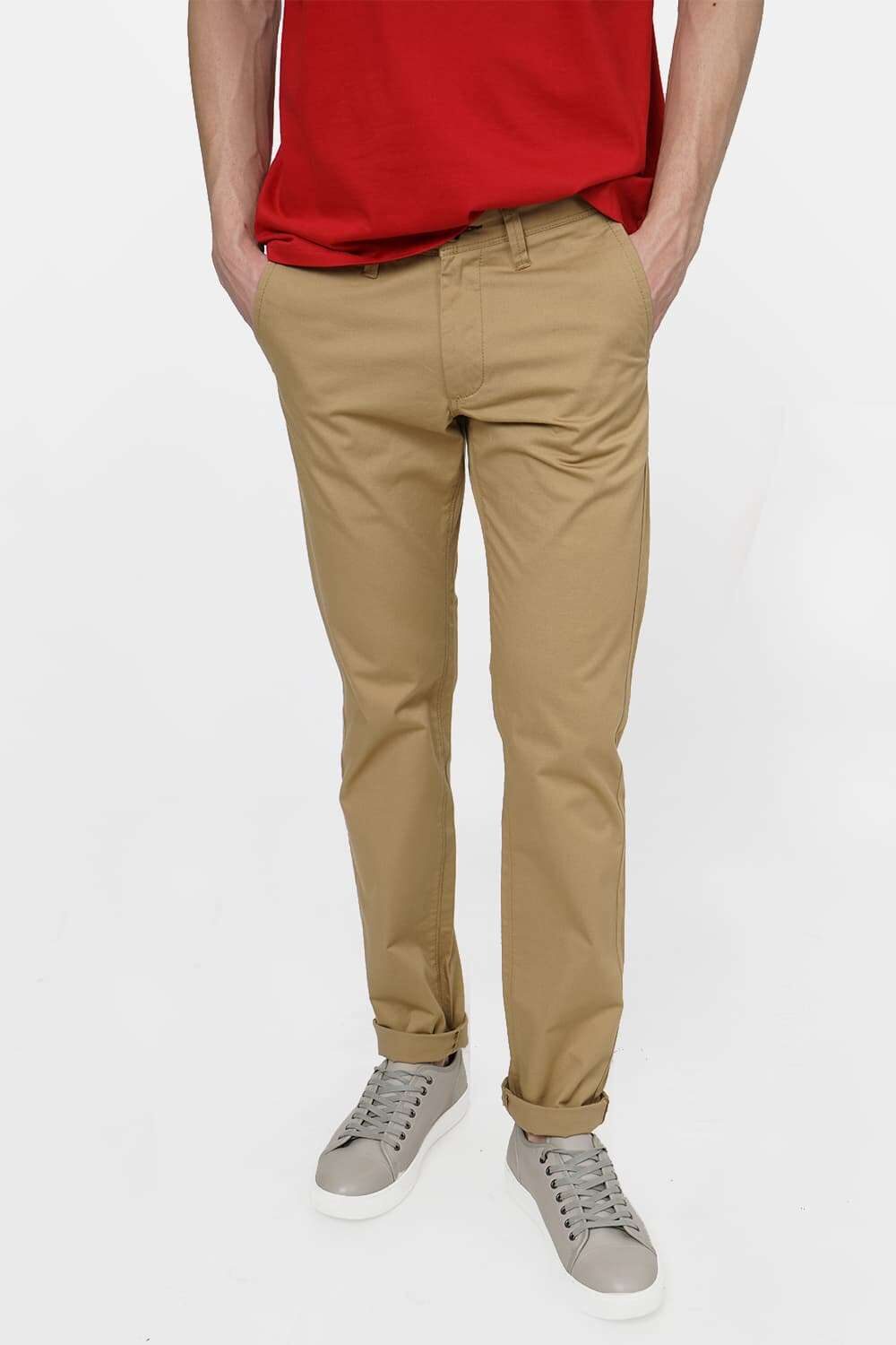 

BASICS Men Brown Solid Tapered fit Chinos