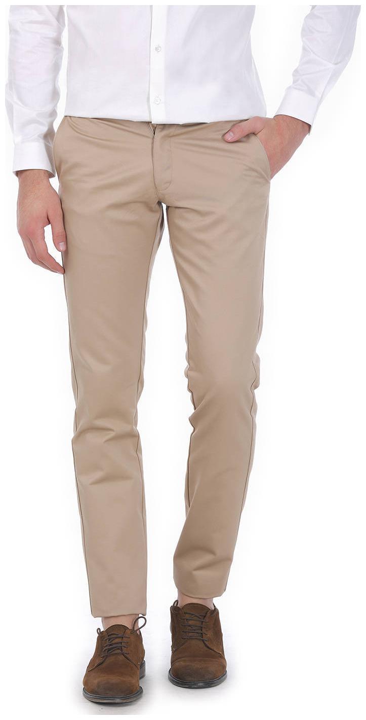 

BASICS Men Brown Solid Tapered fit Regular trousers