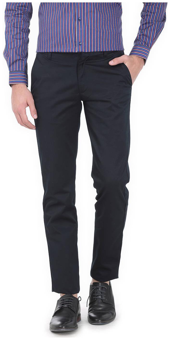 

BASICS Men Blue Solid Tapered fit Chinos