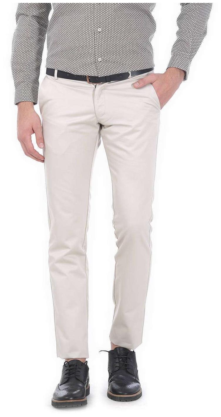 

BASICS Men Beige Solid Tapered fit Chinos