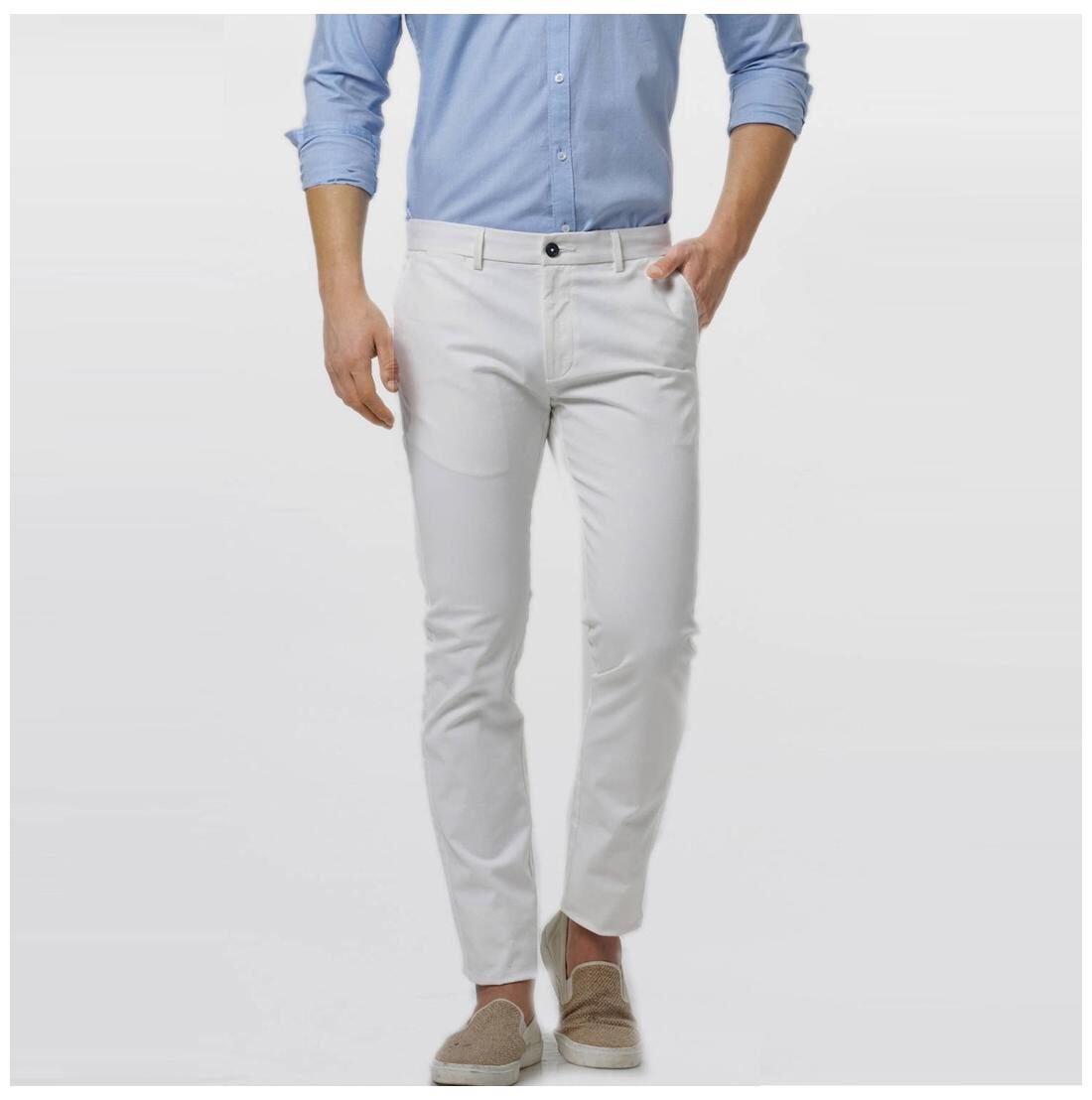 

BASICS Men Grey Solid Tapered fit Chinos