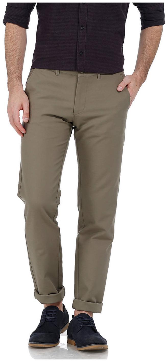 

BASICS Men Green Solid Tapered fit Chinos