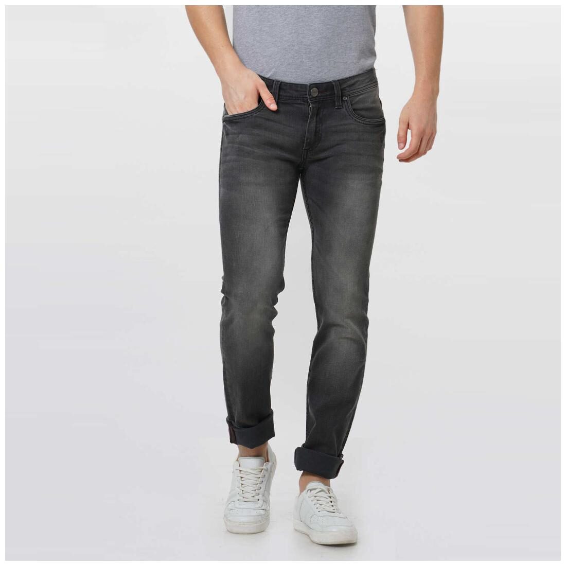 

BASICS Men Grey Straight Fit Jeans