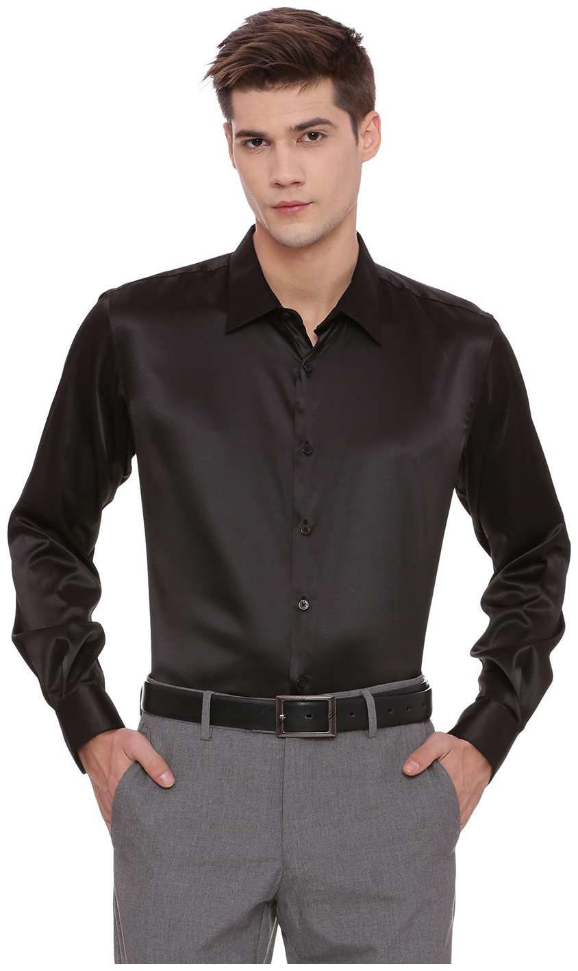 

BASICS Men Slim fit Formal Shirt - Black