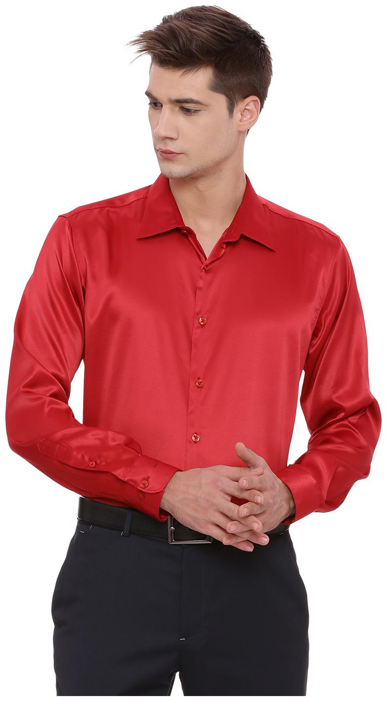 

BASICS Men Regular fit Formal Shirt - Red