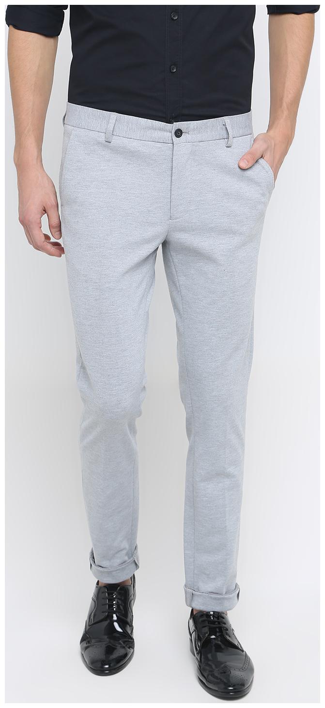 

BASICS Men Grey Solid Tapered fit Chinos