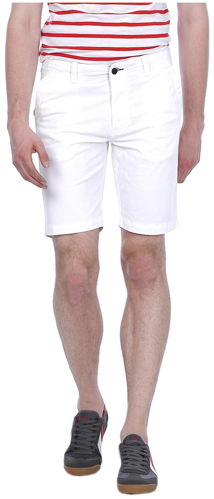

BASICS Men White Regular Fit Regular Shorts