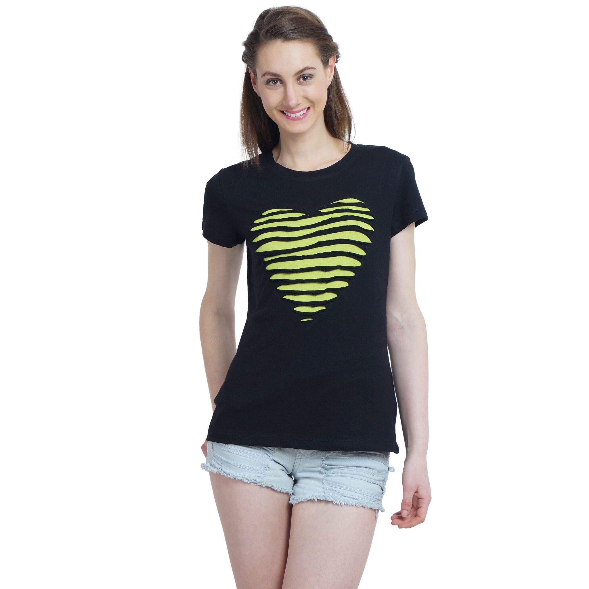 

BAZOO M Women Self design Regular top - Black