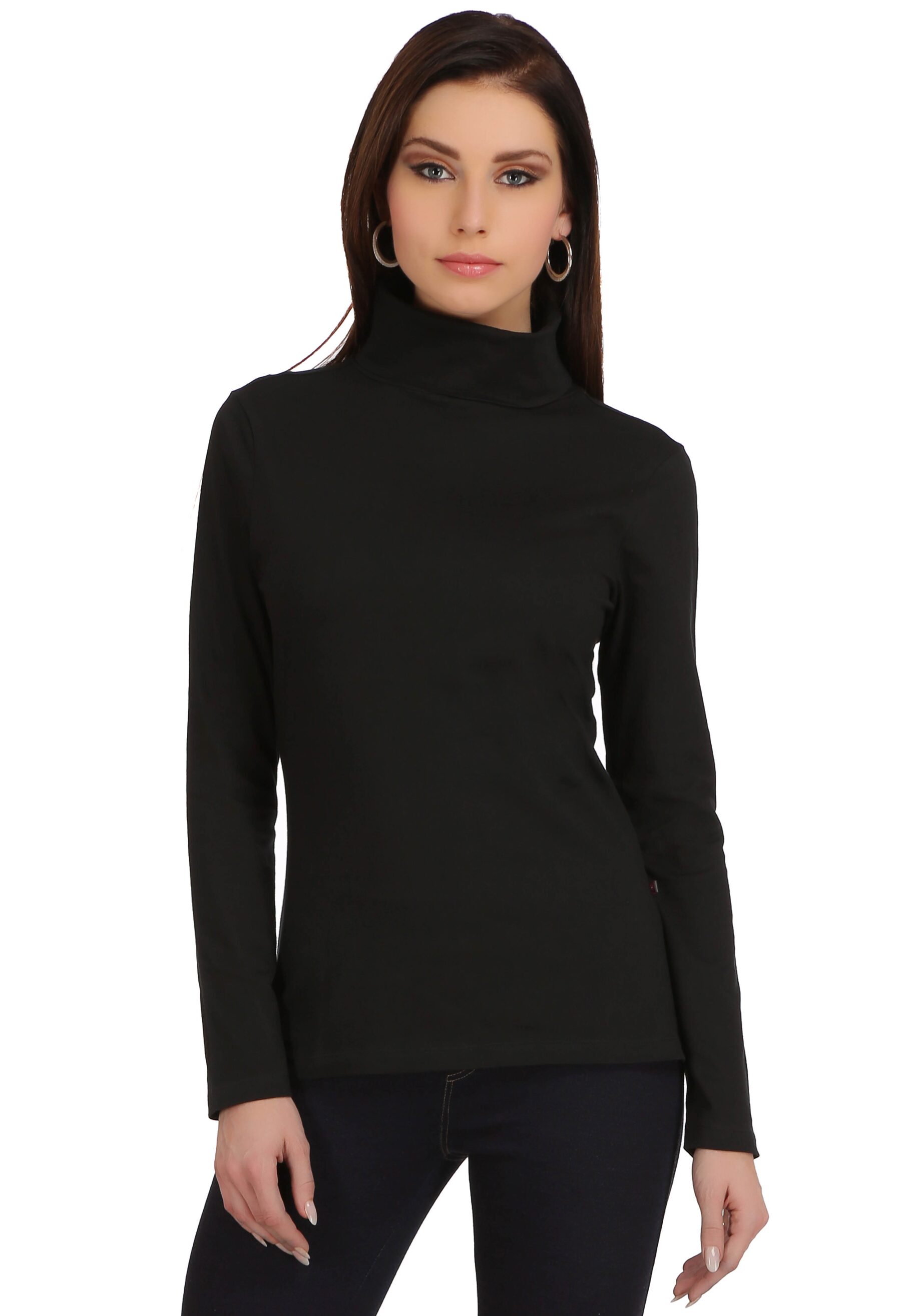 

BAZOO M Women Solid Regular top - Black