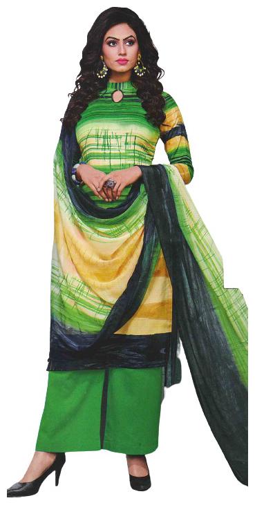 

BBQSTYLE Multi Unstitched Kurta with bottom dupatta With dupatta Dress Material