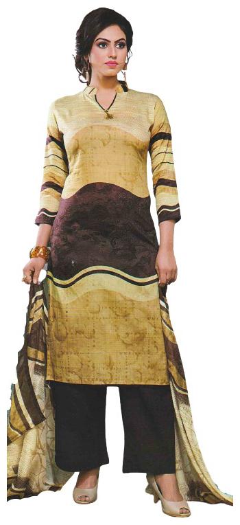 

BBQSTYLE Multi Unstitched Kurta with bottom dupatta With dupatta Dress Material