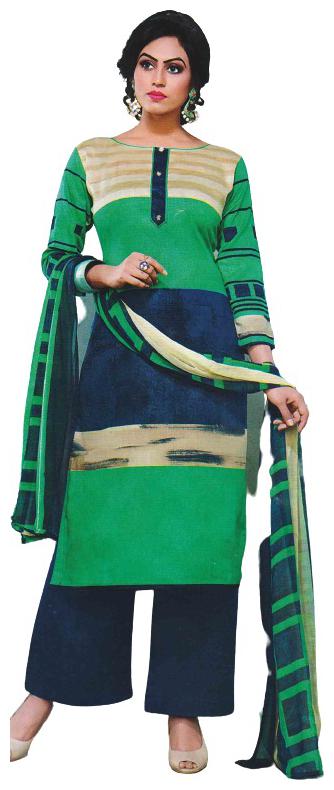 

BBQSTYLE Multi Unstitched Kurta with bottom dupatta With dupatta Dress Material