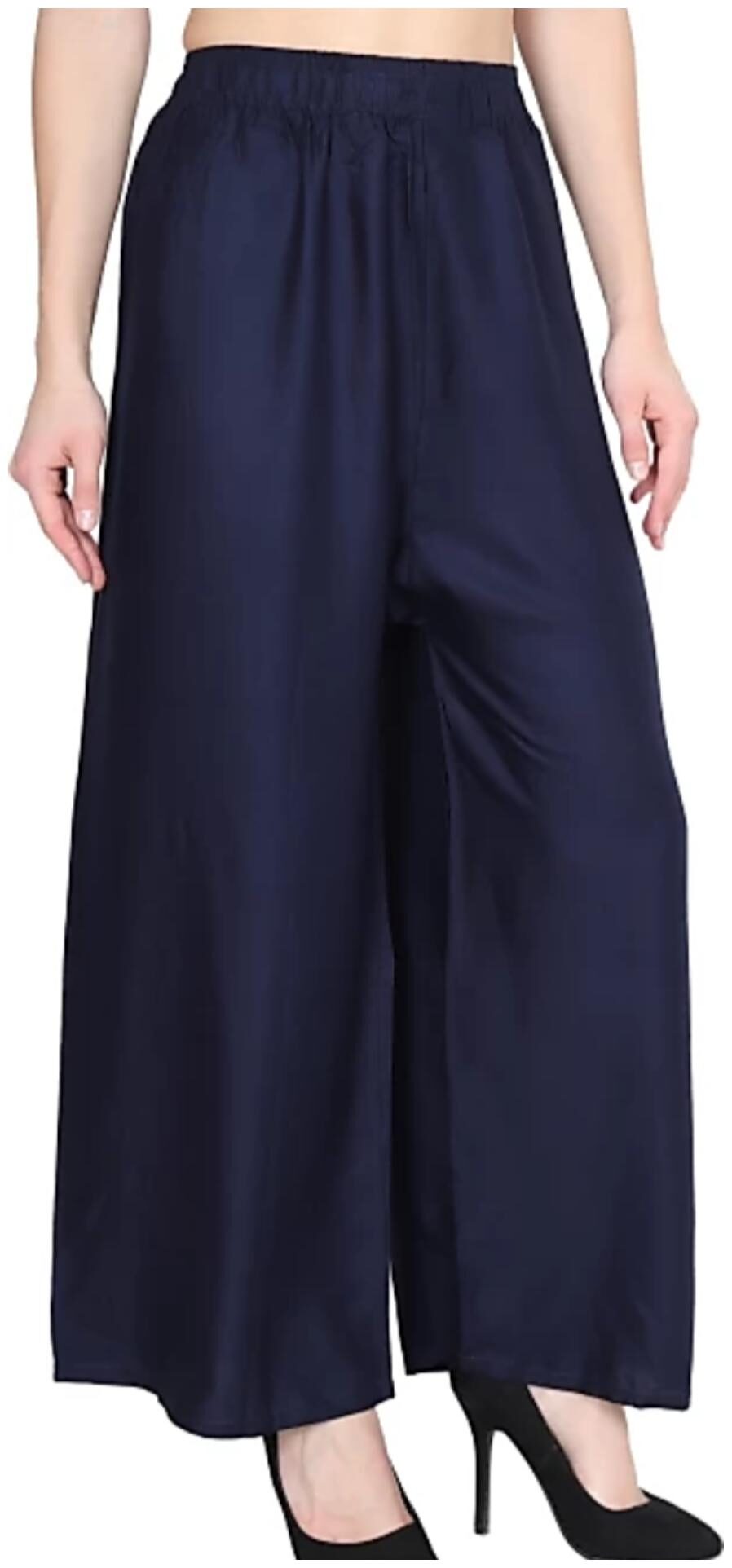 

BCH rayon navy blue color palazzo