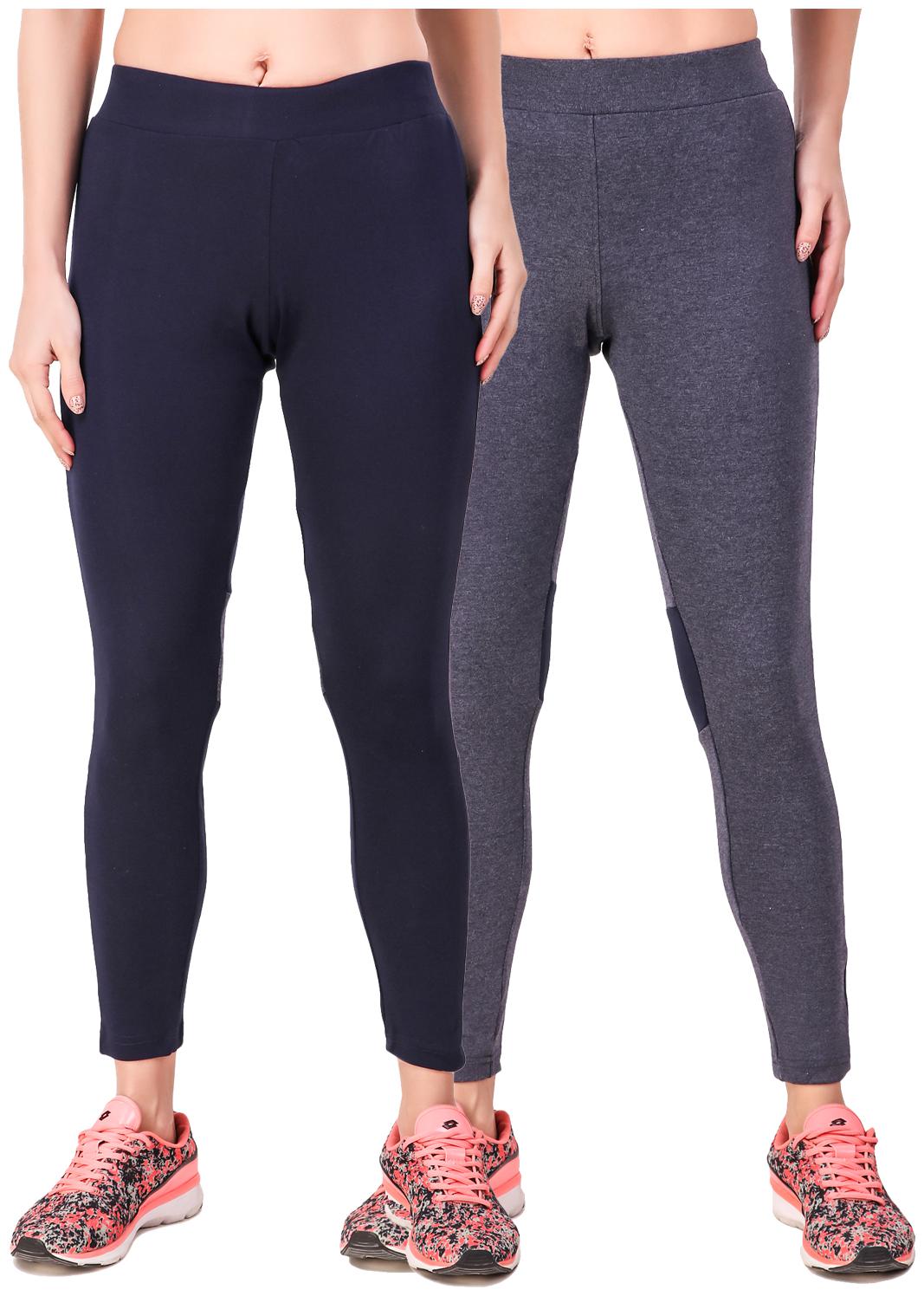 

Be You Women Slim fit Cotton Solid Track pants - Grey Blue
