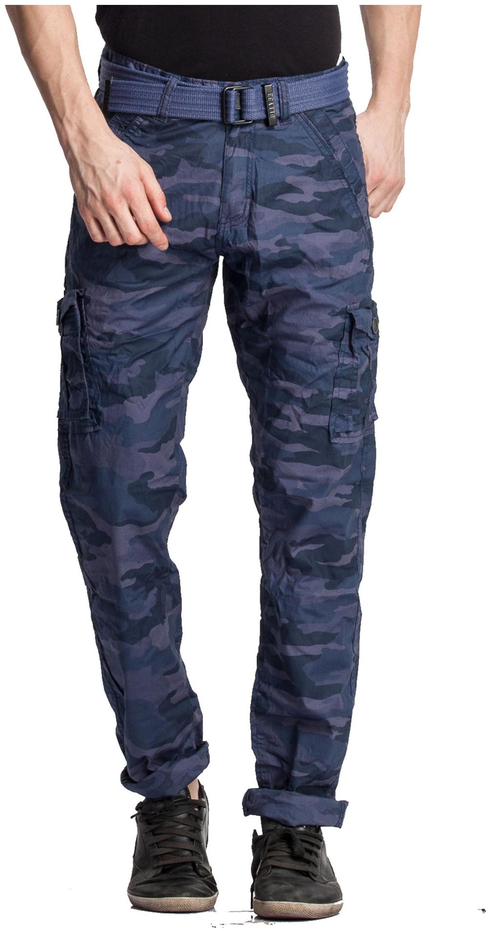 

Beevee Men Blue Solid Regular fit Cargos