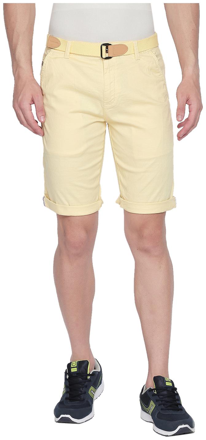 

Beevee Men Yellow Regular Fit Chinos Shorts