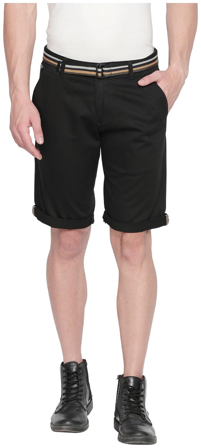 

Beevee Men Black Regular Fit Regular Shorts