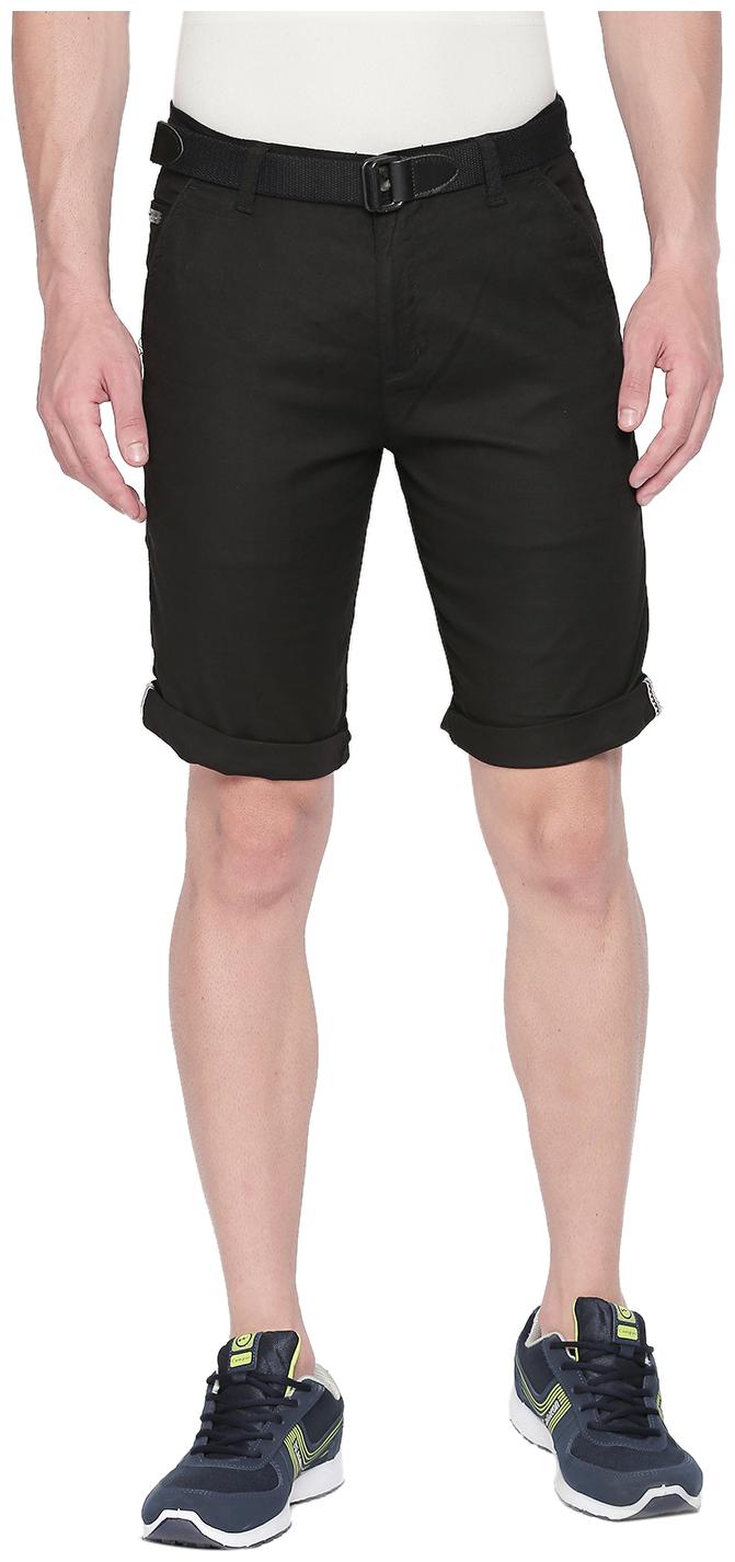 

Beevee Men Black Regular Fit Chinos Shorts