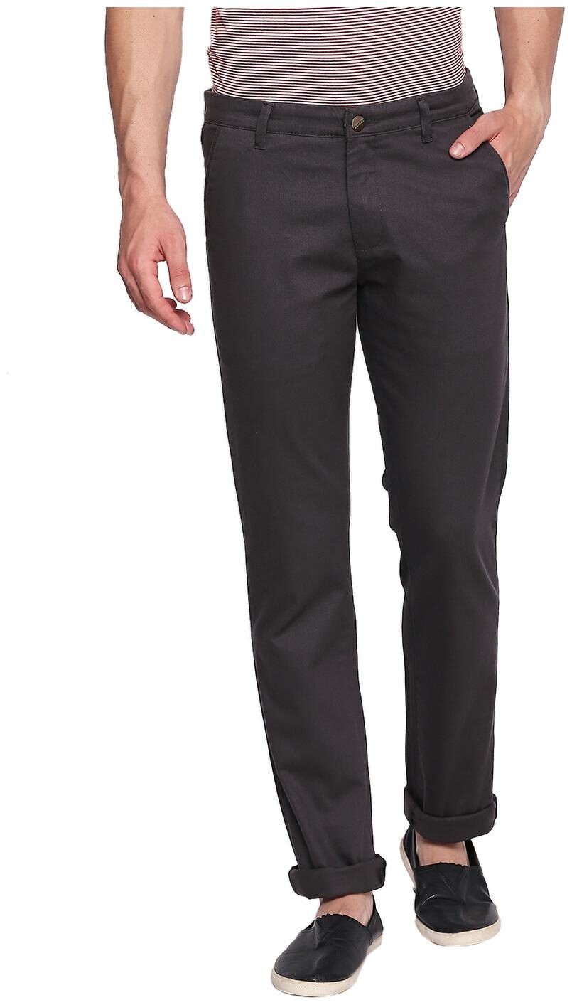 

Beevee Cotton Blend Solid Casual Trouser Grey