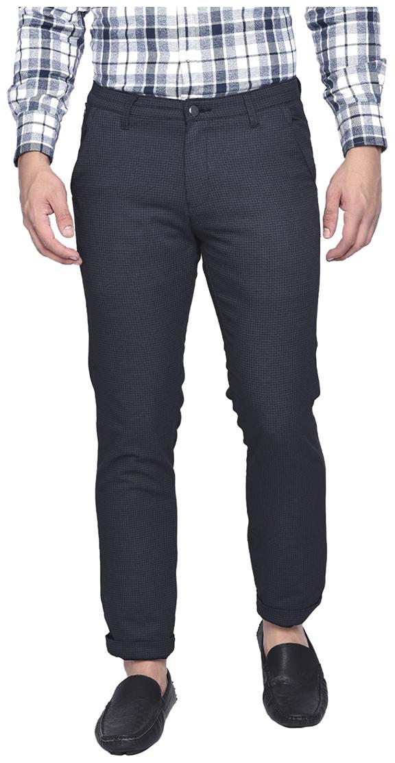 

Beevee Men Black Checked Regular fit Chinos