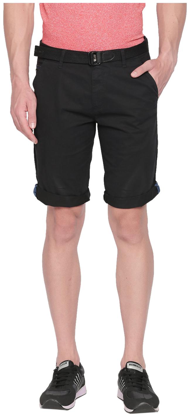 

Beevee Men Black Regular Fit Chinos Shorts